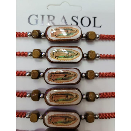 PULSERA DE HILO / MADERA